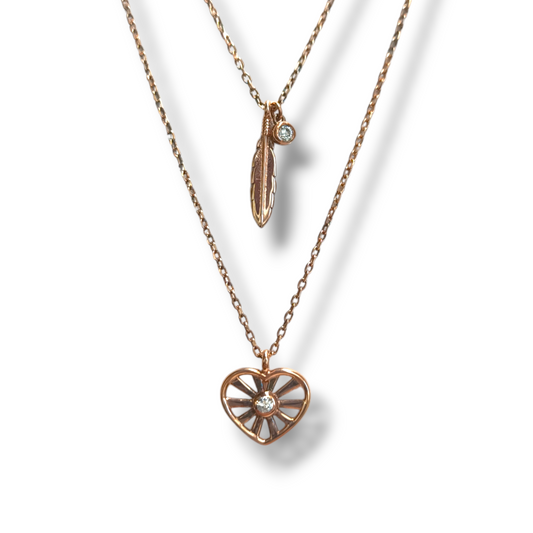 Girocollo Girocollo in argento doppio con simboli pendenti - Gioielli Pavan