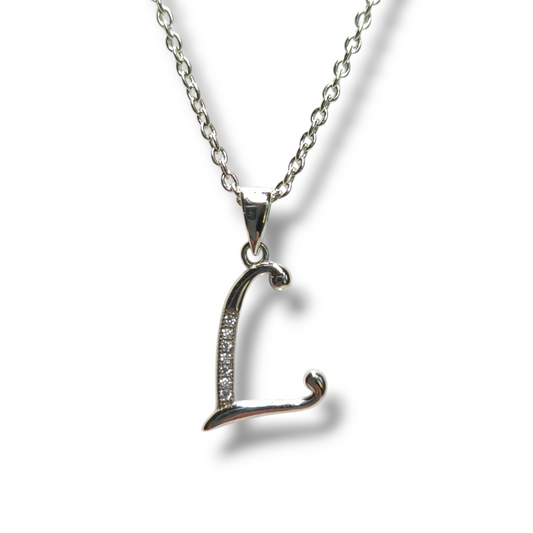 Girocollo Girocollo in argento con lettera L con zirconi - Gioielli Pavan