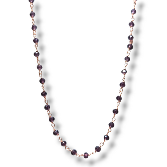 Girocollo Girocollo in argento rosario con ametista - Gioielli Pavan