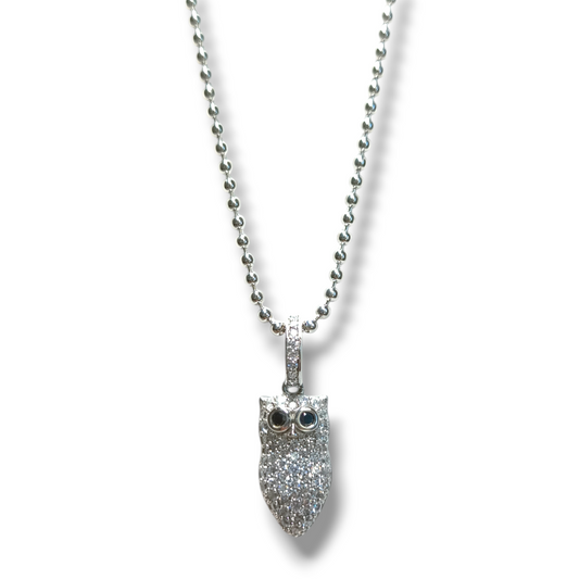 Girocollo Girocollo in argento con gufo pavé - Gioielli Pavan
