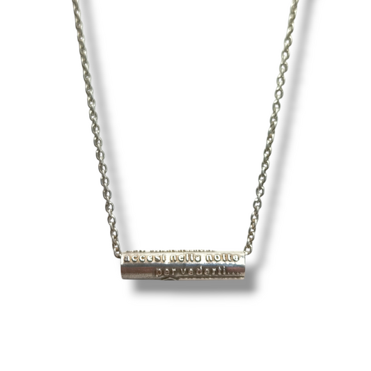 Girocollo Girocollo in argento con poesia Tre Fiammiferi di J. Prevert - Gioielli Pavan