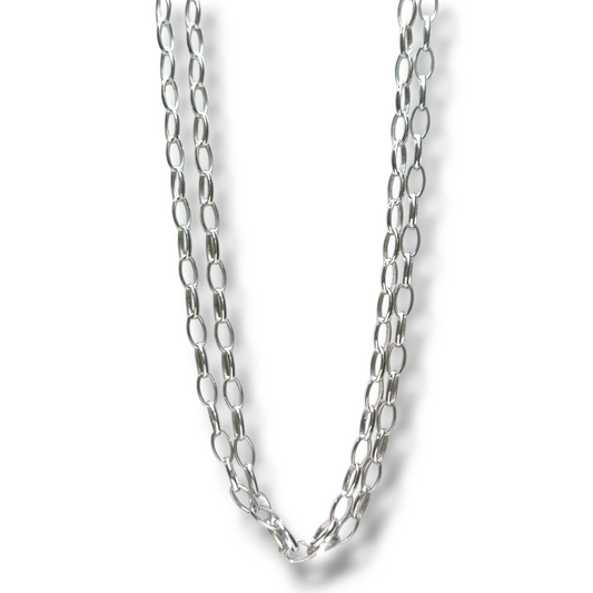 Girocollo Girocollo in argento doppia ad anelli ovali - Gioielli Pavan