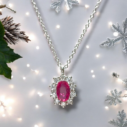 Girocollo Girocollo in oro con rubino e diamanti - Gioielli Pavan