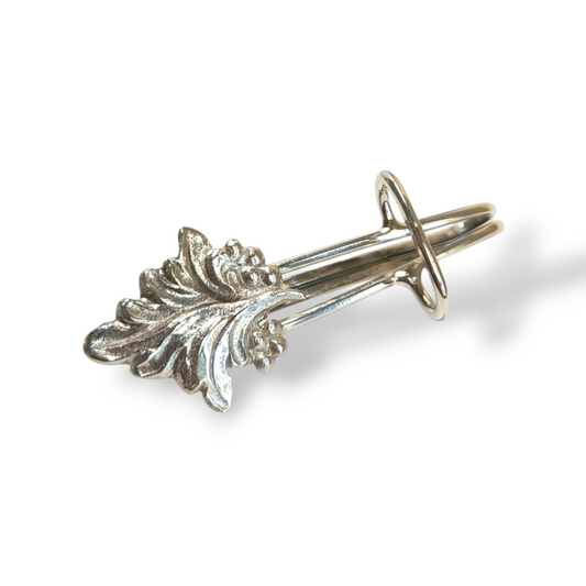 porta occhiali Porta occhiali in argento con foglia - Gioielli Pavan