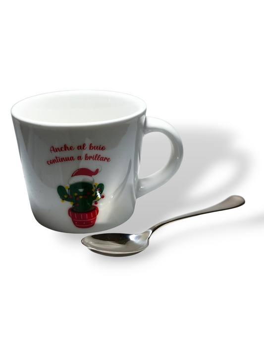 stoviglie Tazzina da caffè con cucchiaino in argento Natalizio - Gioielli Pavan