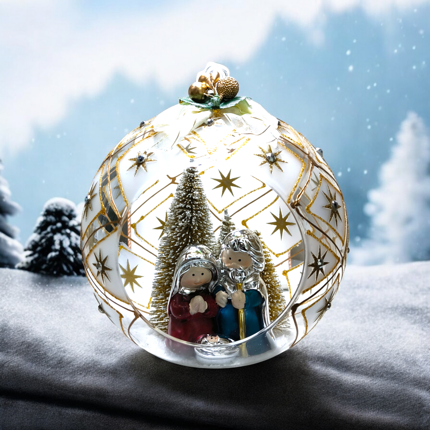 natale Presepe cristallo e smalti - Gioielli Pavan