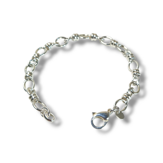 Bracciale Braccialetto in argento maglia ad anelli intrecciati - Gioielli Pavan