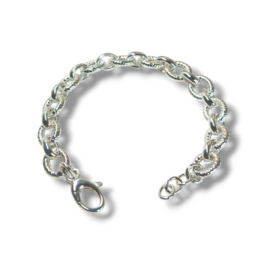 Bracciale Braccialetto in argento maglia ad anelli lavorati - Gioielli Pavan