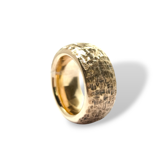 Anello Anello argento fede martellata 1,10 cm - Gioielli Pavan