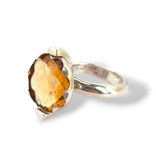 Anello Anello argento con quarzo citrino - Gioielli Pavan