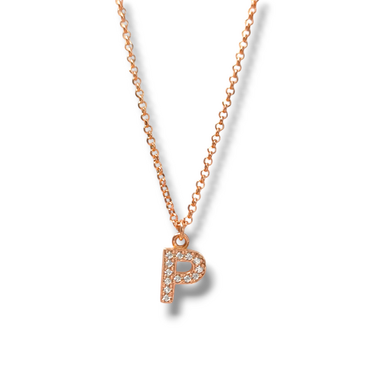 Girocollo Girocollo in argento con lettera P in zirconi - Gioielli Pavan