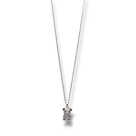 Girocollo Girocollo in argento con orsetto a pavé - Gioielli Pavan