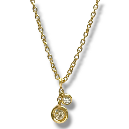 Girocollo Girocollo punto luce in oro giallo con diamanti - Gioielli Pavan