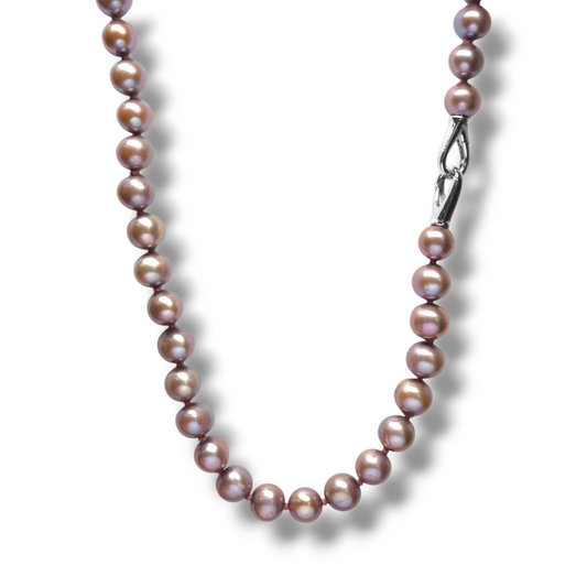 Girocollo Girocollo in argento con perle acqua dolce viola - Gioielli Pavan