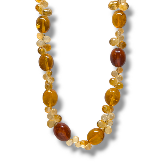 Girocollo Collana in oro con Ambra dominicana - Gioielli Pavan