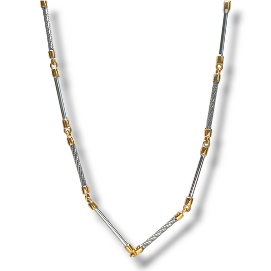 Collane Collana in oro e acciaio semirigida - Gioielli Pavan