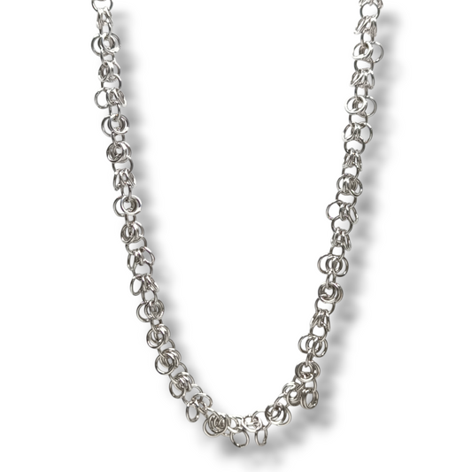 Girocollo Girocollo in argento catena ad anelli intrecciati - Gioielli Pavan