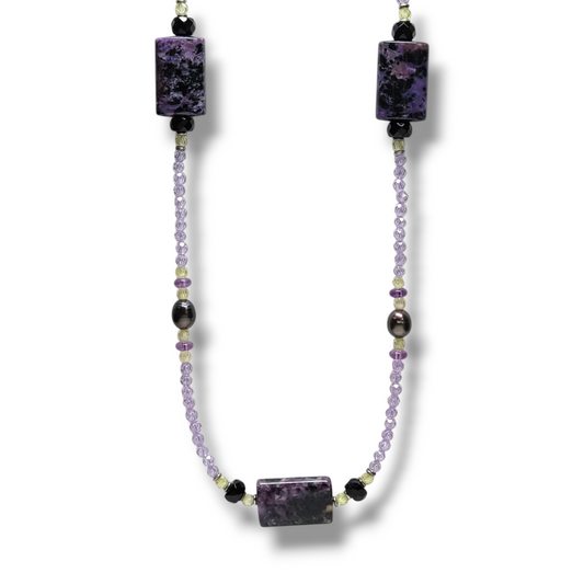 Collane Collana lunga con ametiste e perle coltivate - Gioielli Pavan