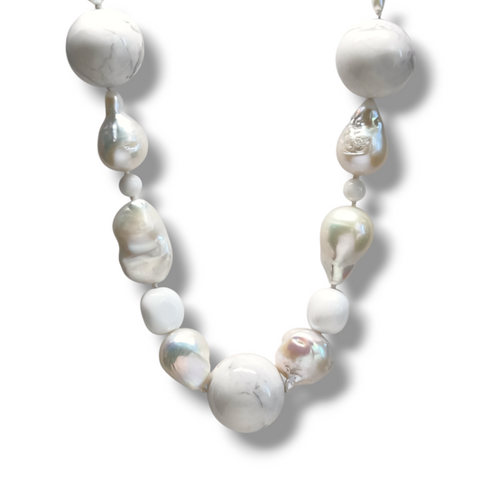 Girocollo Girocollo in argento con perle agata e marmo - Gioielli Pavan