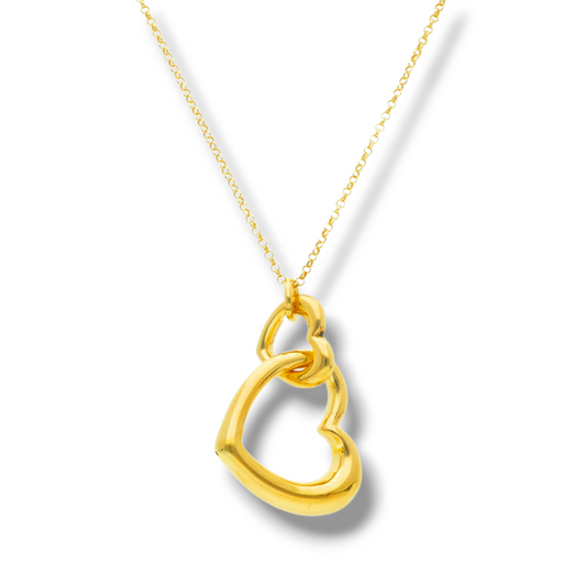 Girocollo Girocollo in argento con cuori bombato gialli - Gioielli Pavan