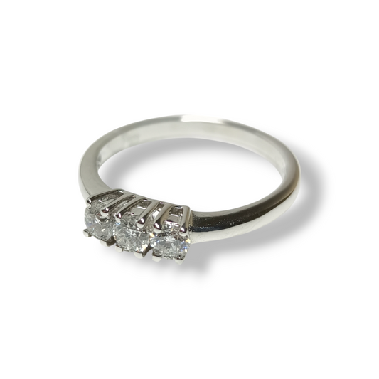 Anello Anello trilogy in oro con diamanti 0,45ct - Gioielli Pavan