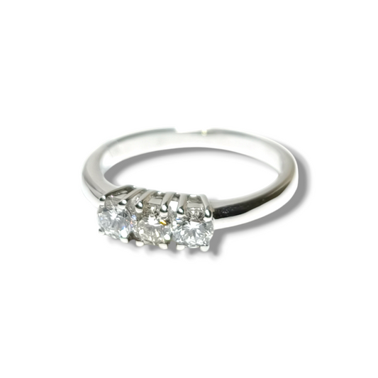Anello Anello in oro trilogy con diamanti 0,60ct - Gioielli Pavan