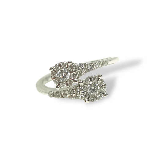 Anello Anello contrariè in oro con diamanti 0,47ct - Gioielli Pavan