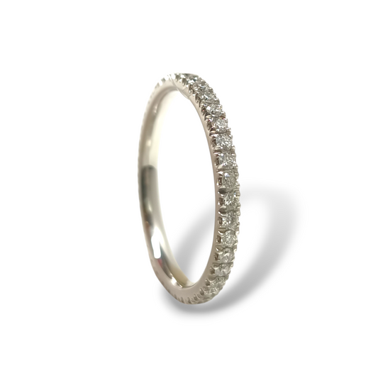Anelli Anello in oro eternity con diamanti 0,50ct - Gioielli Pavan