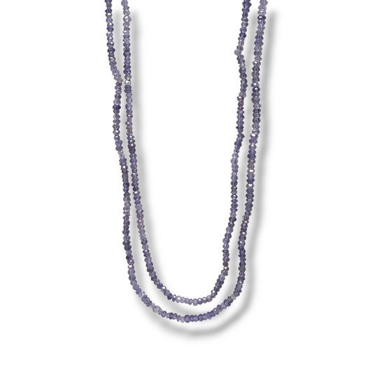 Girocollo Collana lunga in argento con iolite - Gioielli Pavan