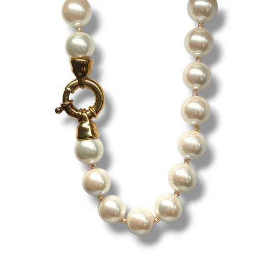 Girocollo Collana in argento con perle di majorca - Gioielli Pavan