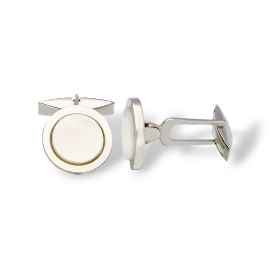Gemelli da camicia Gemelli in argento tondi con madreperla - Gioielli Pavan