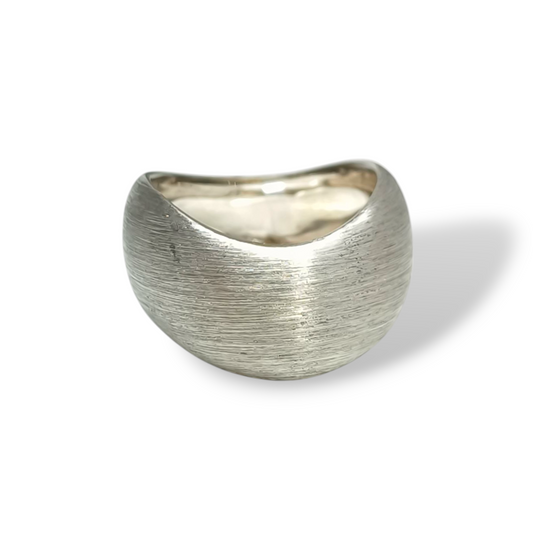 Anello Anello a fascia in oro bianco satinato - Gioielli Pavan