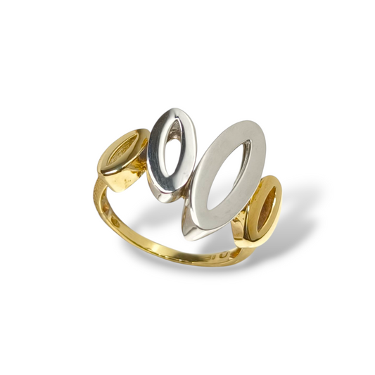 Anello Anello in oro bicolore forme geometriche - Gioielli Pavan