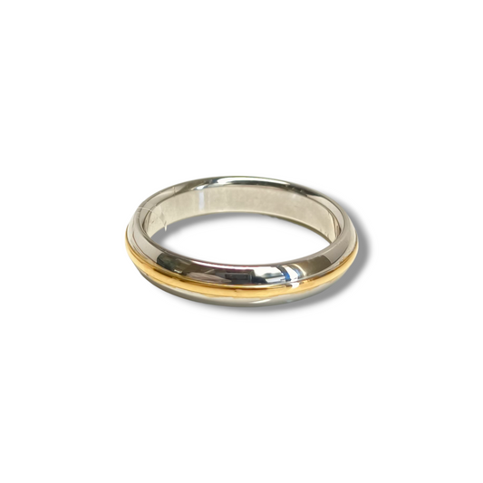 Anelli Fede in oro bianco e rosa 18kt Polello 4,5 mm - Gioielli Pavan