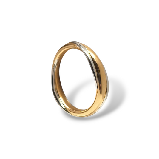 Anelli Fede in oro bianco e rosa 18kt Polello 4,5 mm - Gioielli Pavan