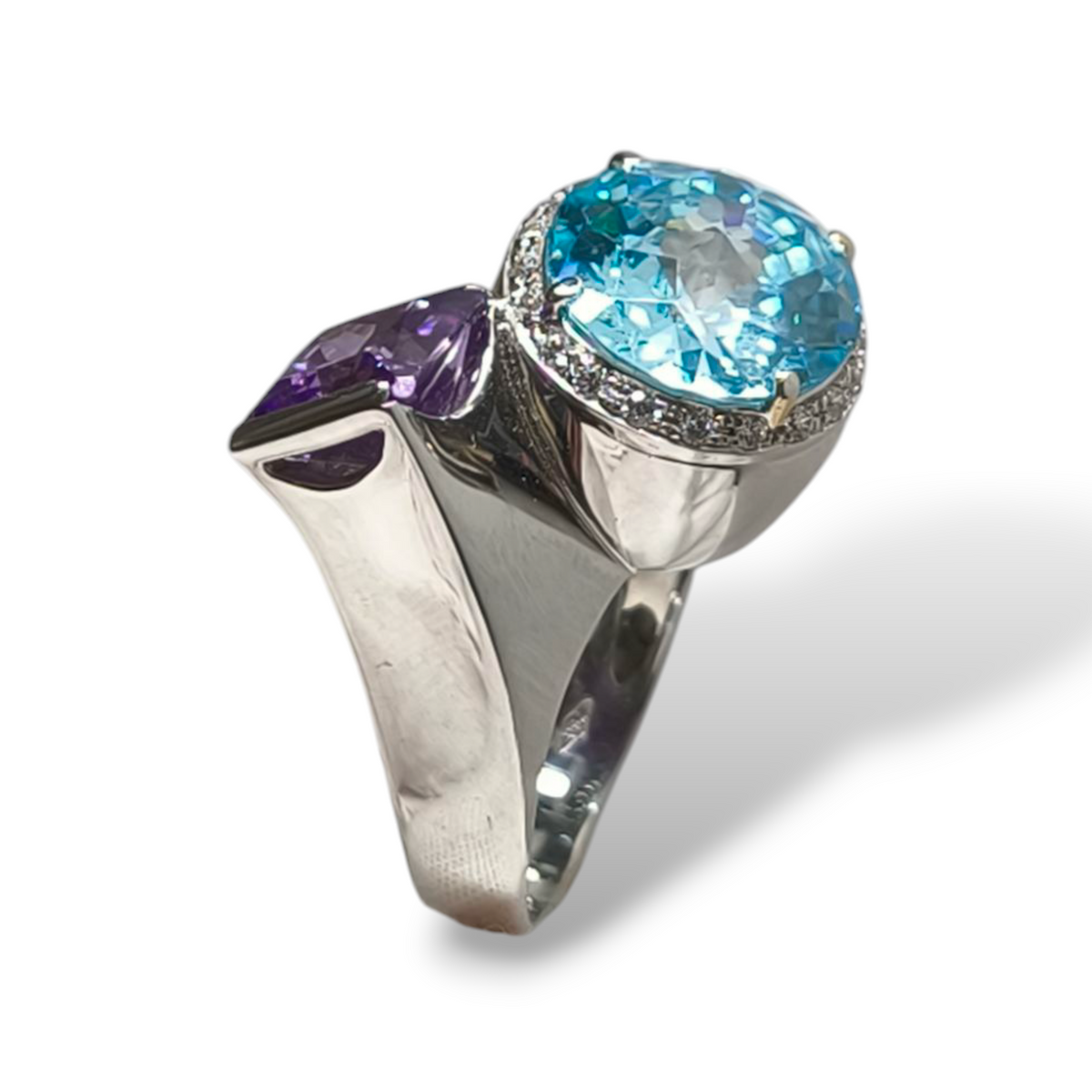 Anello in oro con zirconi a pavé - Gioielli Pavan