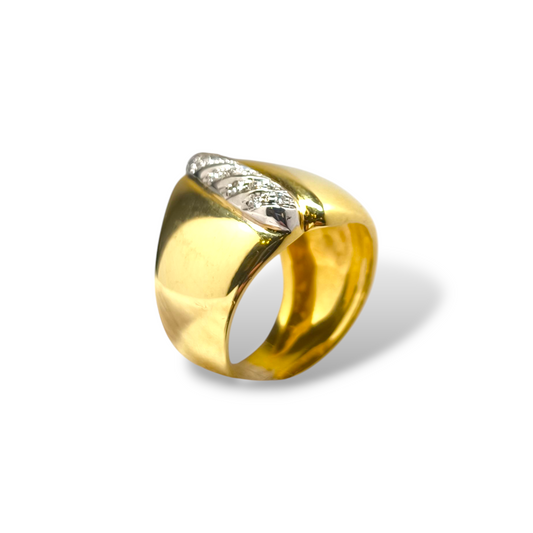 Anello Anello in oro a fascia con diamanti - Gioielli Pavan