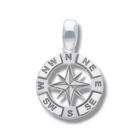 Ciondoli e pendenti Ciondolo in argento con rosa dei venti tonda - Gioielli Pavan