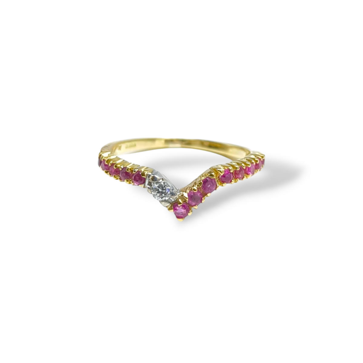Anello in oro con rubini e diamante - Gioielli Pavan