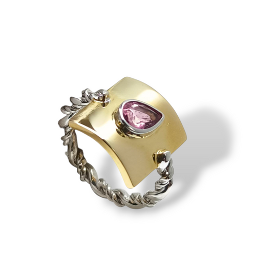 Anello Anello in oro con tormalina rubellite - Gioielli Pavan