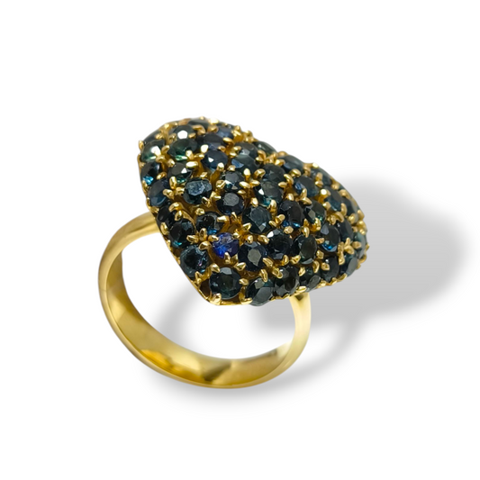 Anello Anello in oro giallo con zaffiri - Gioielli Pavan