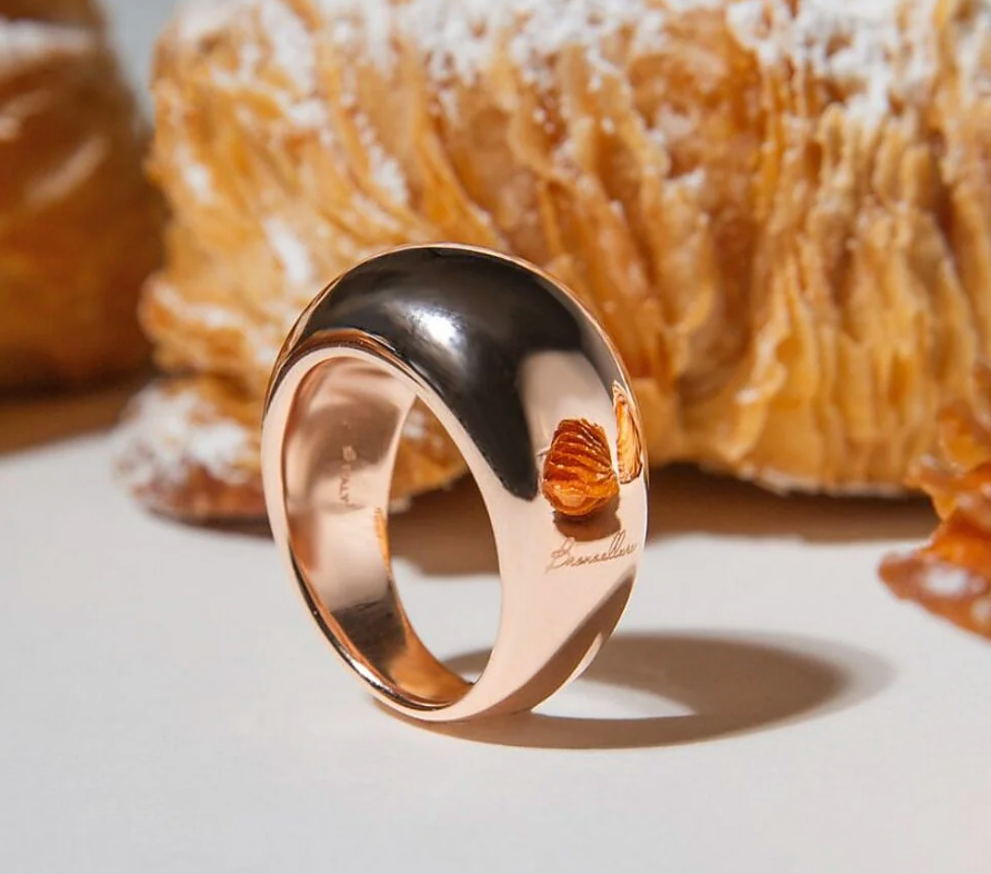 Anello Bronzallure fascia scalata lucida - Gioielli Pavan