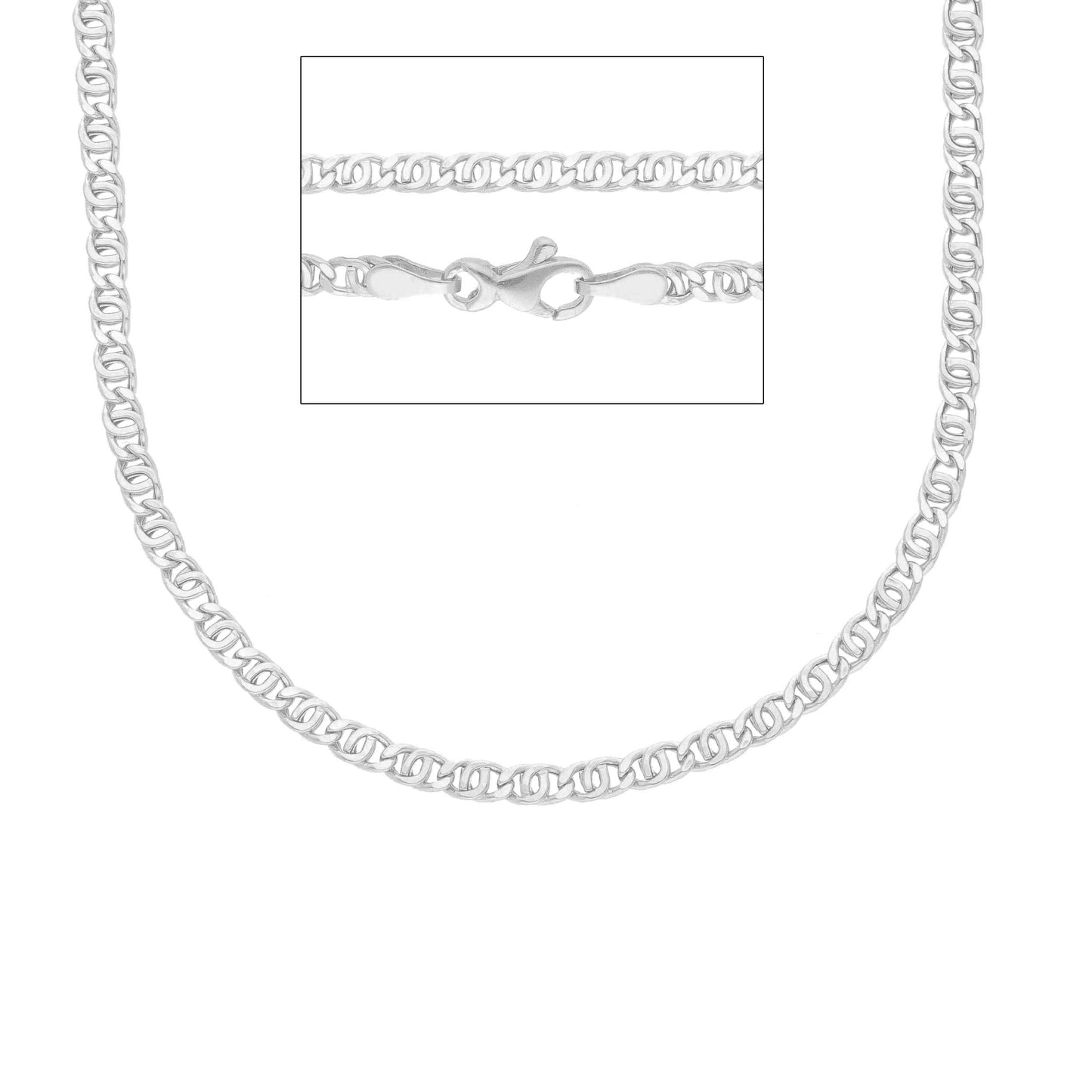 Collana Collana maglia ad occhio di pernice 2,5 mm 18kt - Gioielli Pavan