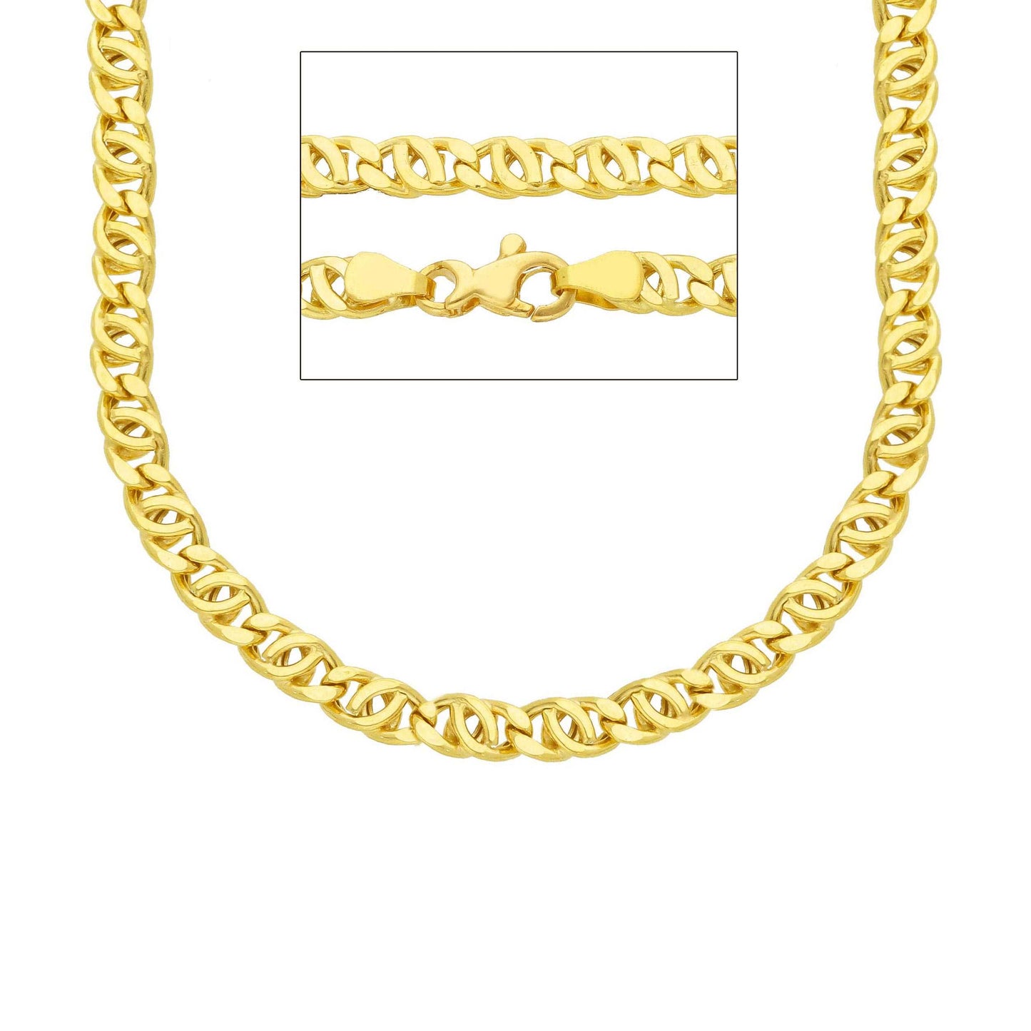 Collana Collana maglia ad occhio di pernice 4,0 mm 18kt - Gioielli Pavan