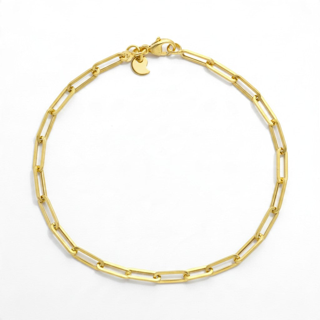 Bracciale paper clip in oro giallo 9k - Gioielli Pavan