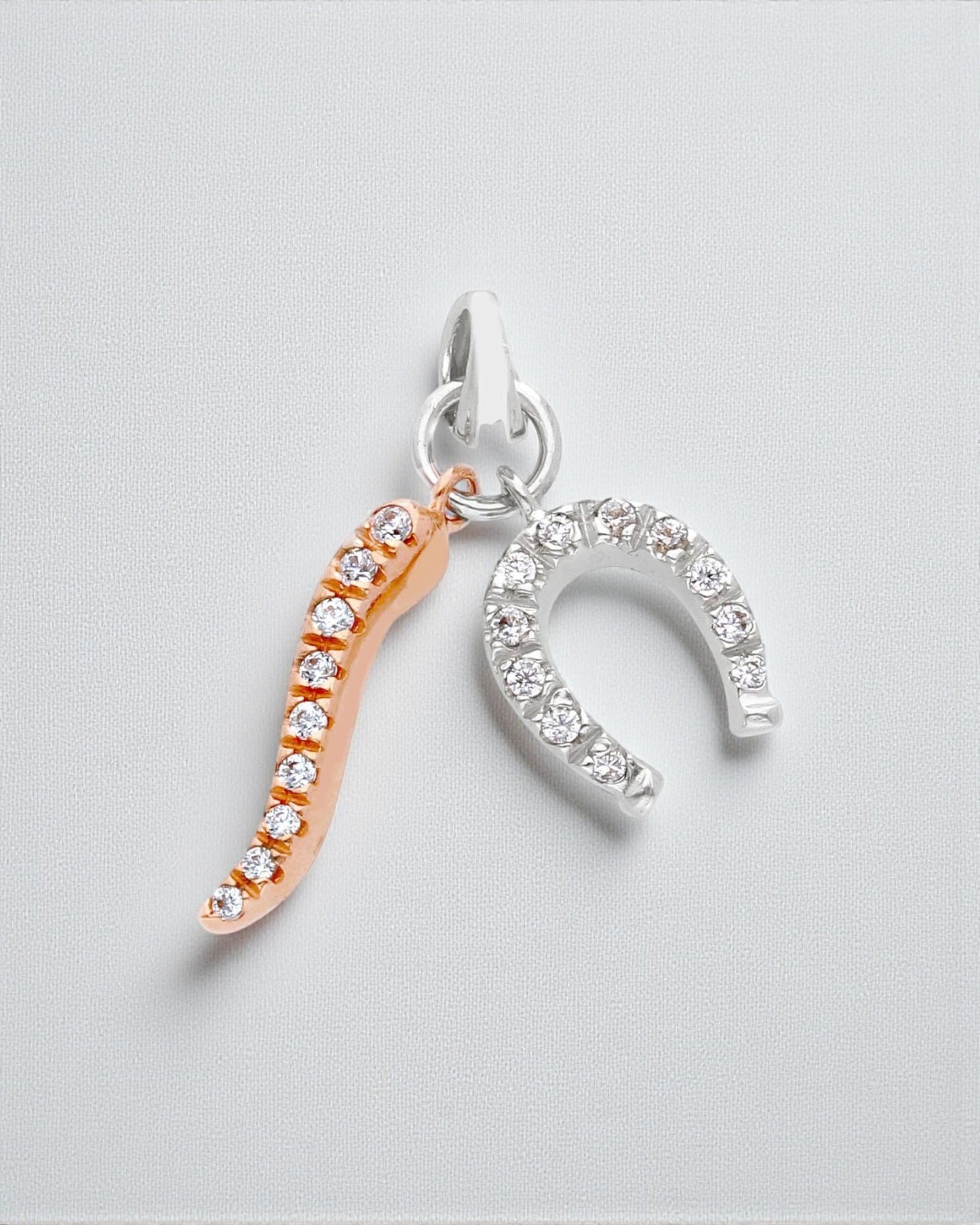 ciondolo Girocollo porta fortuna in oro con zirconie - Gioielli Pavan