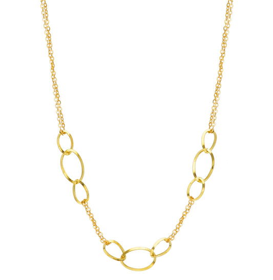 Girocollo Girocollo in oro giallo ad anelli ovali - Gioielli Pavan