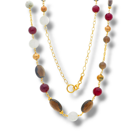 Collane Collana in argento lunga con quarzi 90cm - Gioielli Pavan