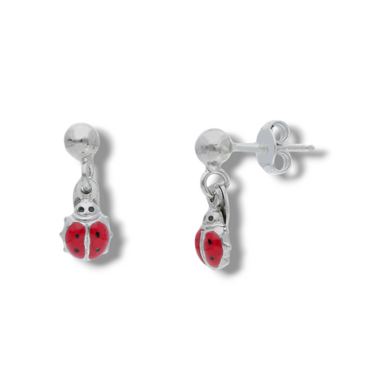 Orecchini Orecchini in argento semi pendenti baby coccinelle pendenti - Gioielli Pavan