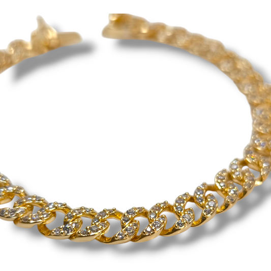 Bracciale Bracciale in argento maglia groumette con zirconi a pavé - Gioielli Pavan